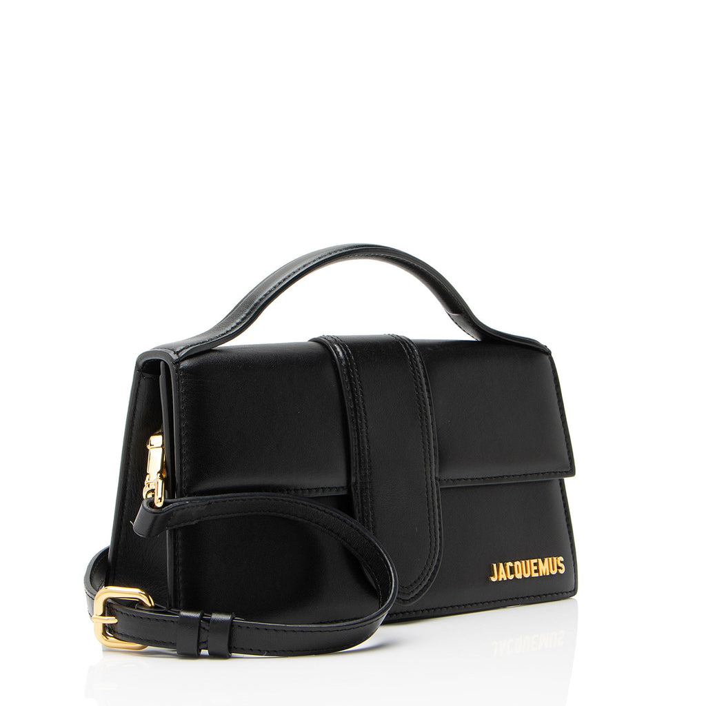 Jacquemus Leather Le Grand Bambino Top Handle Flap Bag