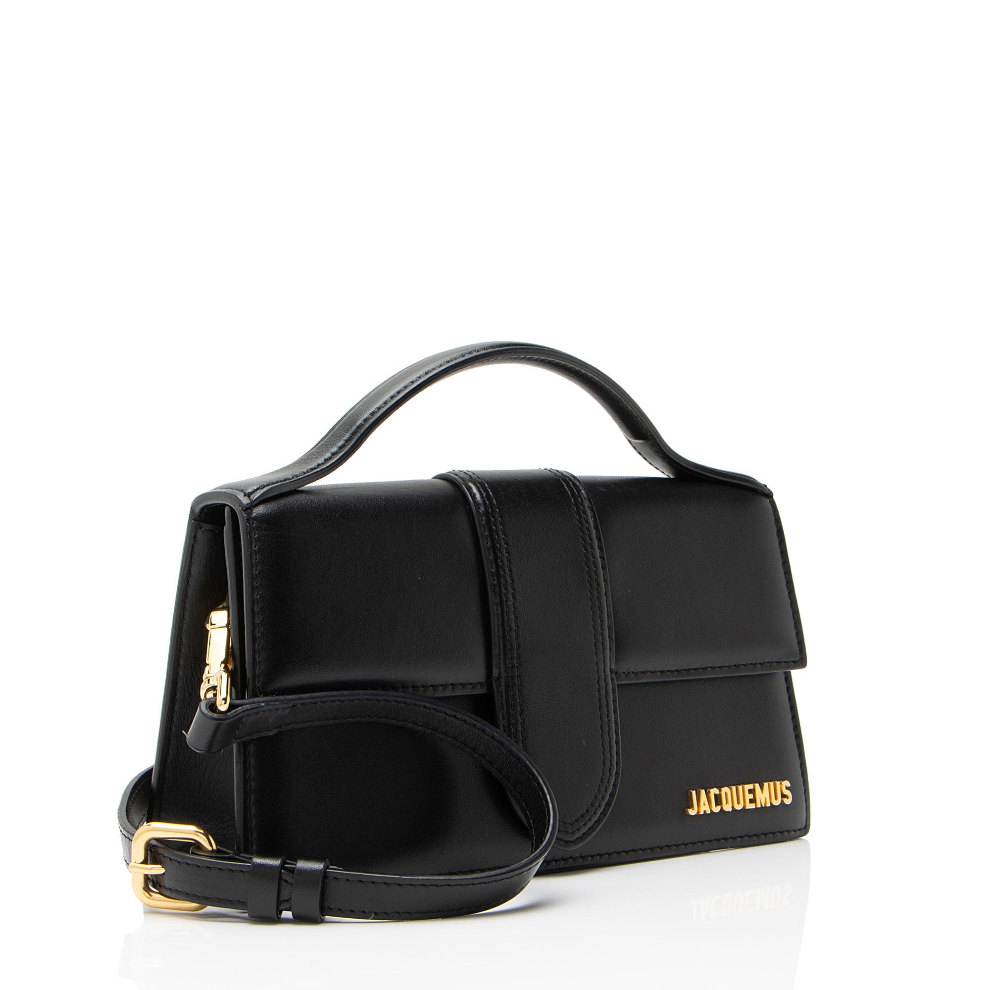 Jacquemus Leather Le Grand Bambino Top Handle Flap Bag