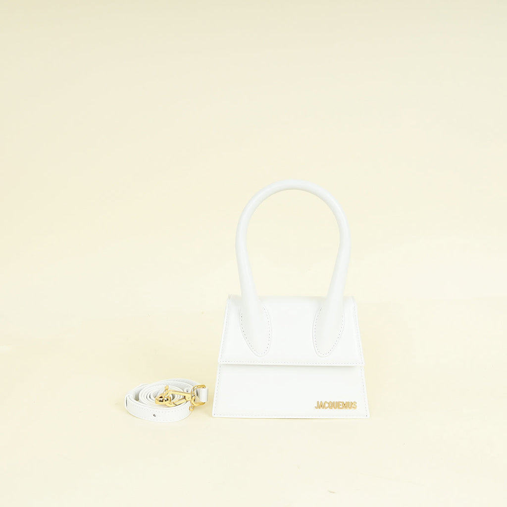 Jacquemus White Le Chiquito Moyen Bag