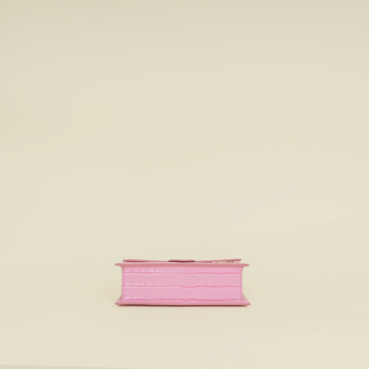 Jacquemus Pink Crocodile Embossed Le Grand Bambino Bag