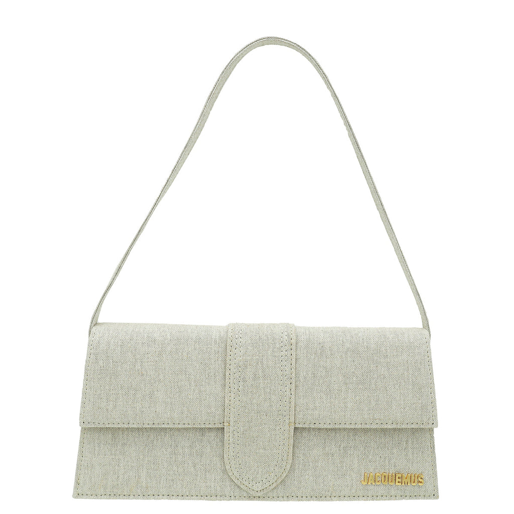 Jacquemus Beige Le Bambino Long Flap Linen Bag