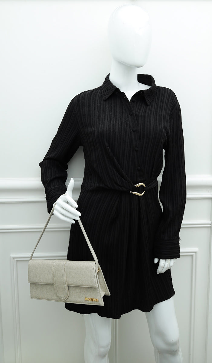 Jacquemus Beige Le Bambino Long Flap Linen Bag