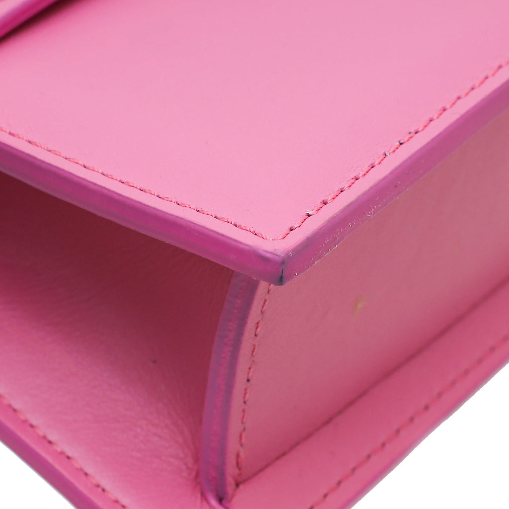 Jacquemus Pink Le Bambino Long Flap Shoulder Bag