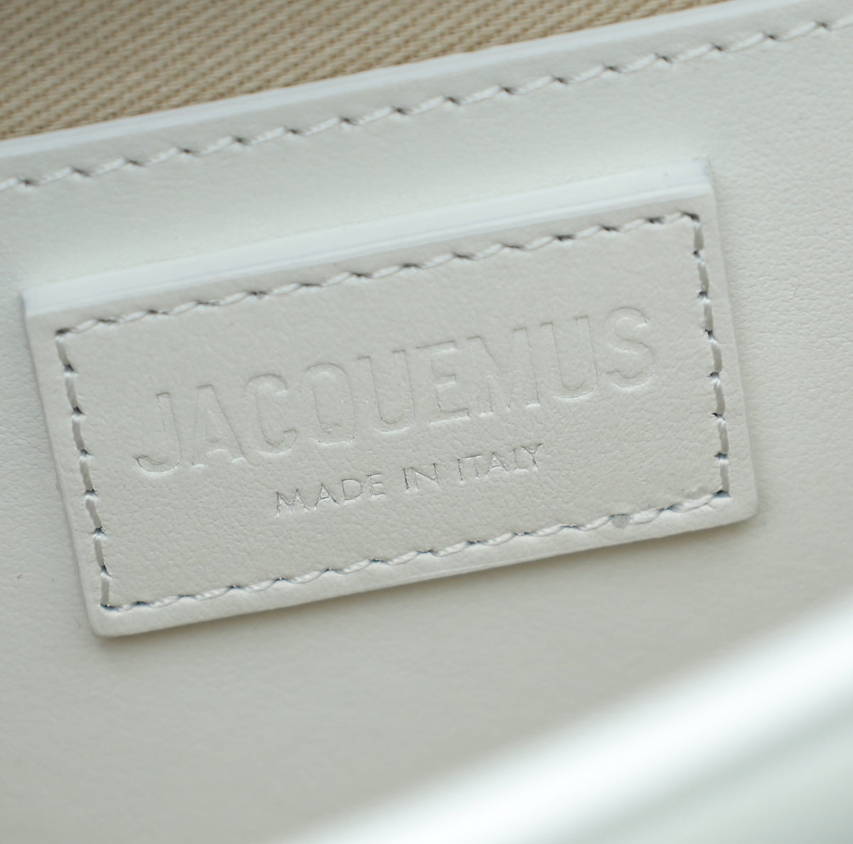 Jacquemus White Le Bambino Long Flap Shoulder Bag