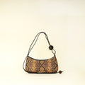 Jacquemus Dark Brown Le Bisou Perle Python-Embossed Shoulder Bag
