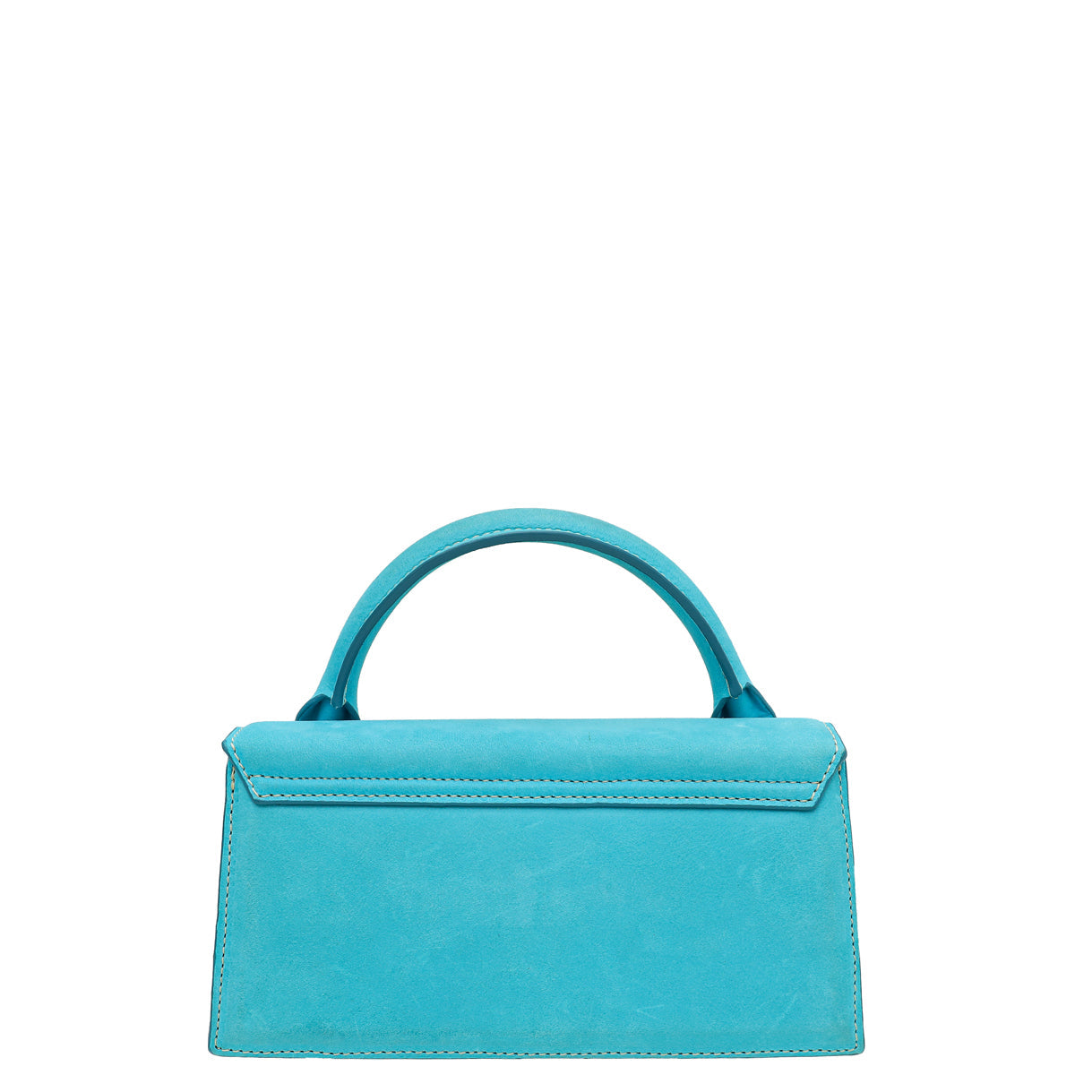 Jacquemus Turquoise Suede Le Chiquito Long Top Handle Bag