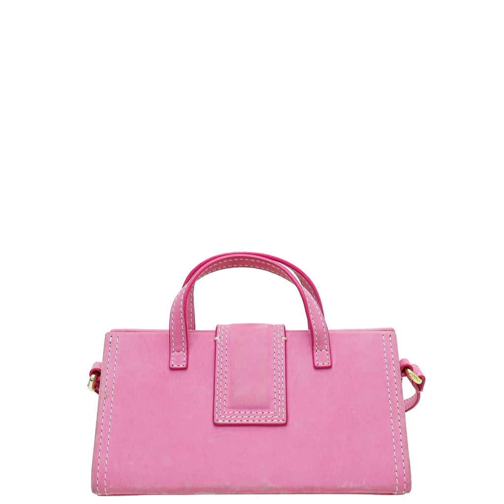 Jacquemus Pink Suede Le Porte Lunettes Triangle Bag