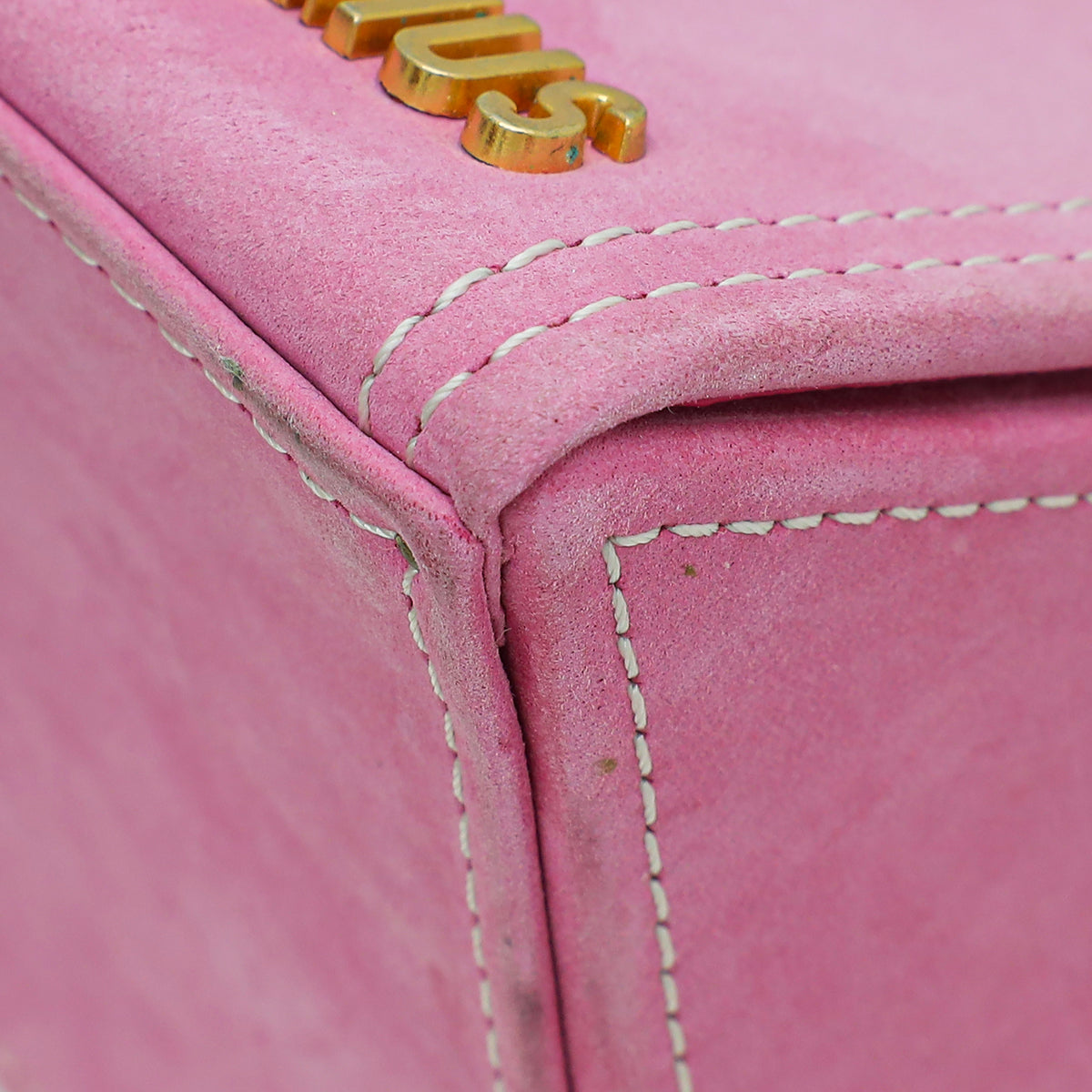 Jacquemus Pink Suede Le Porte Lunettes Triangle Bag