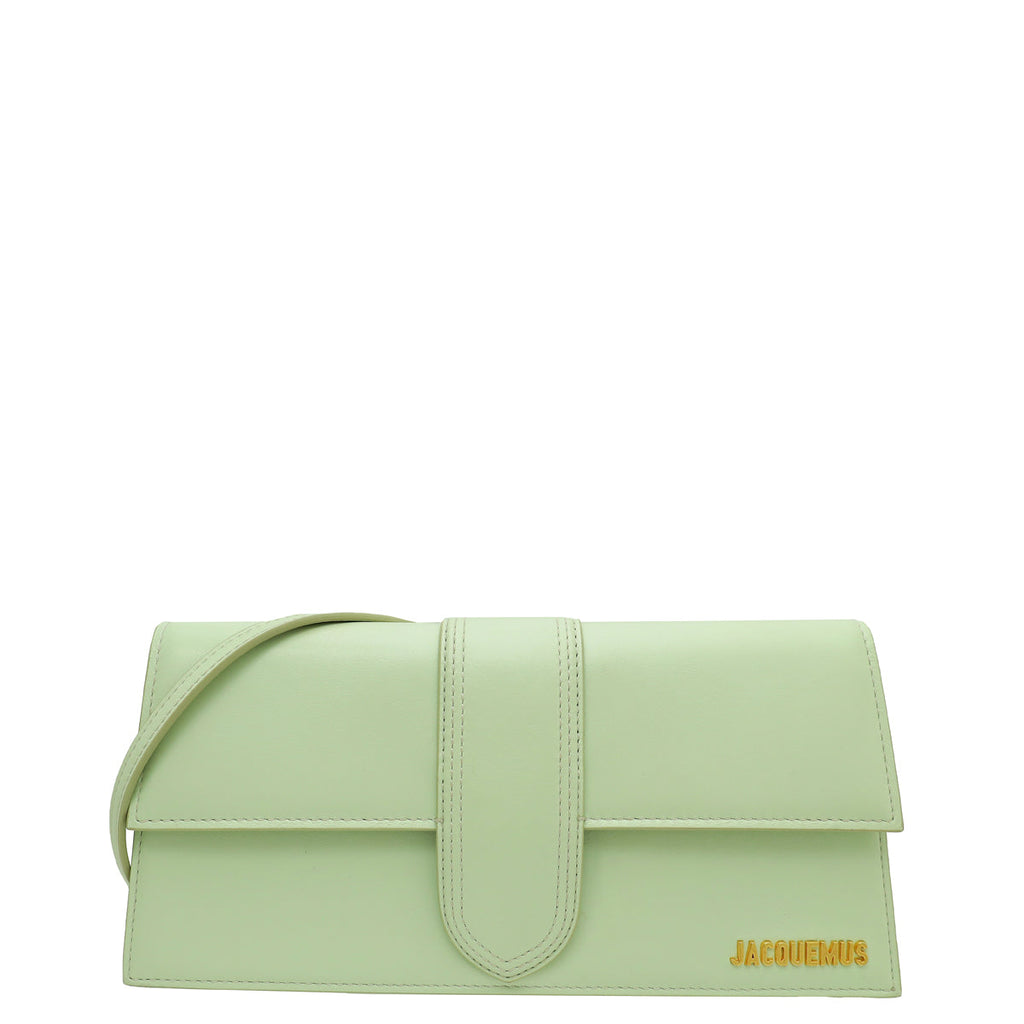 Jacquemus Light Green Le Bambino Long Flap Shoulder Bag