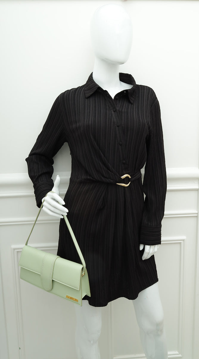 Jacquemus Light Green Le Bambino Long Flap Shoulder Bag