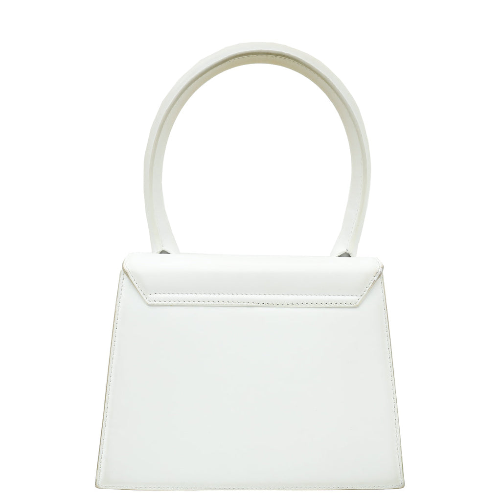 Jacquemus White Le Grand Chiquito Top-Handle Large Bag