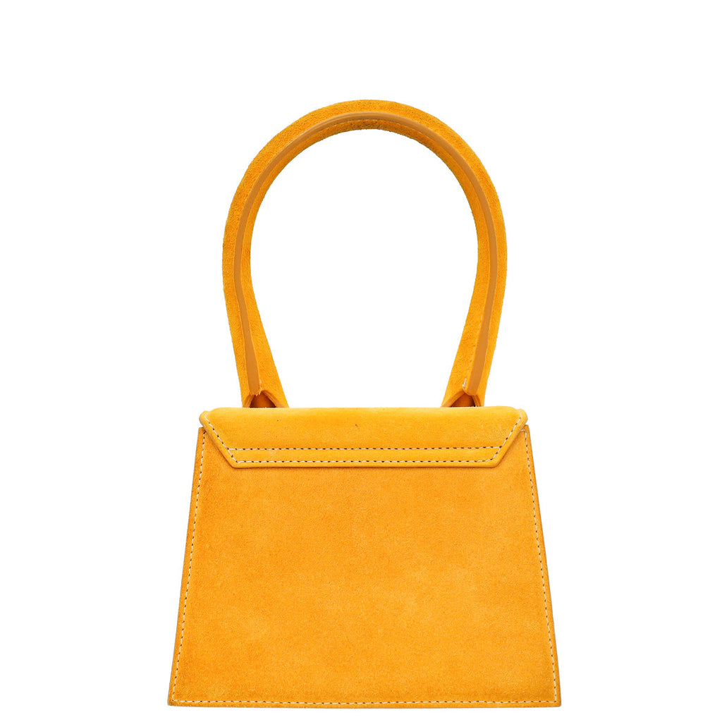 Jacquemus Yellow Suede Le Chiquito Moyen Bag