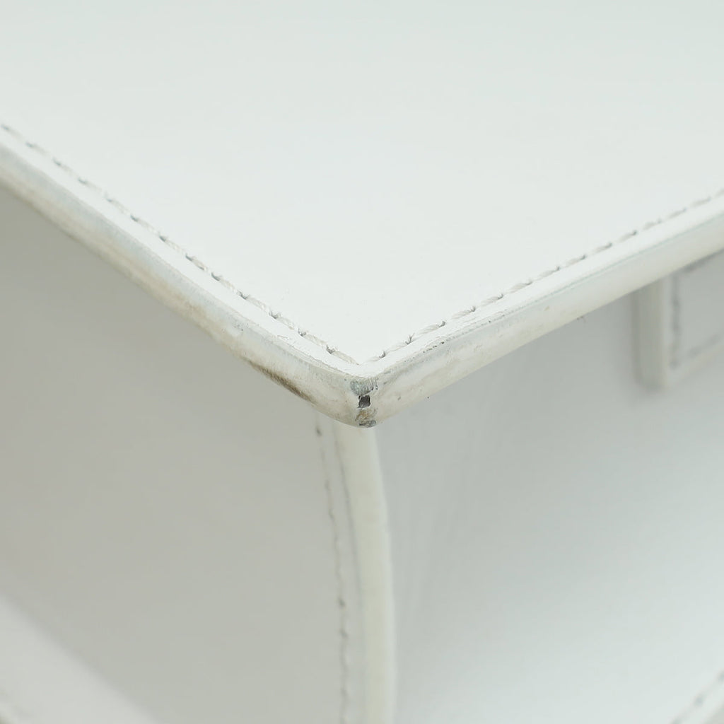 Jacquemus White Le Chiquito Moyen Top Handle Bag