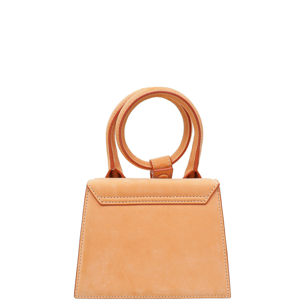 Jacquemus Peach Le Chiquito Noeud Les Classiques Coiled Handle Bag