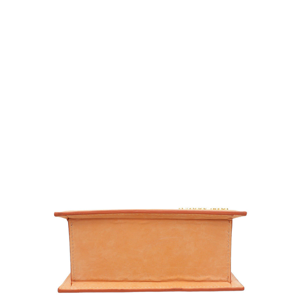 Jacquemus Peach Le Chiquito Noeud Les Classiques Coiled Handle Bag