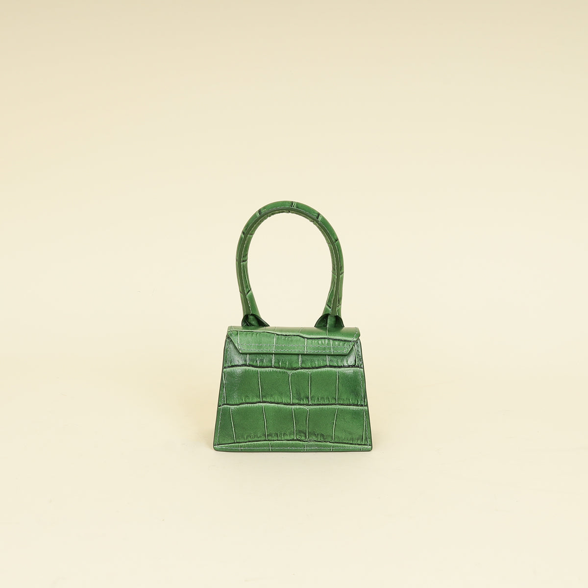Jacquemus Green Croco Embossed Chiquito Mini Bag