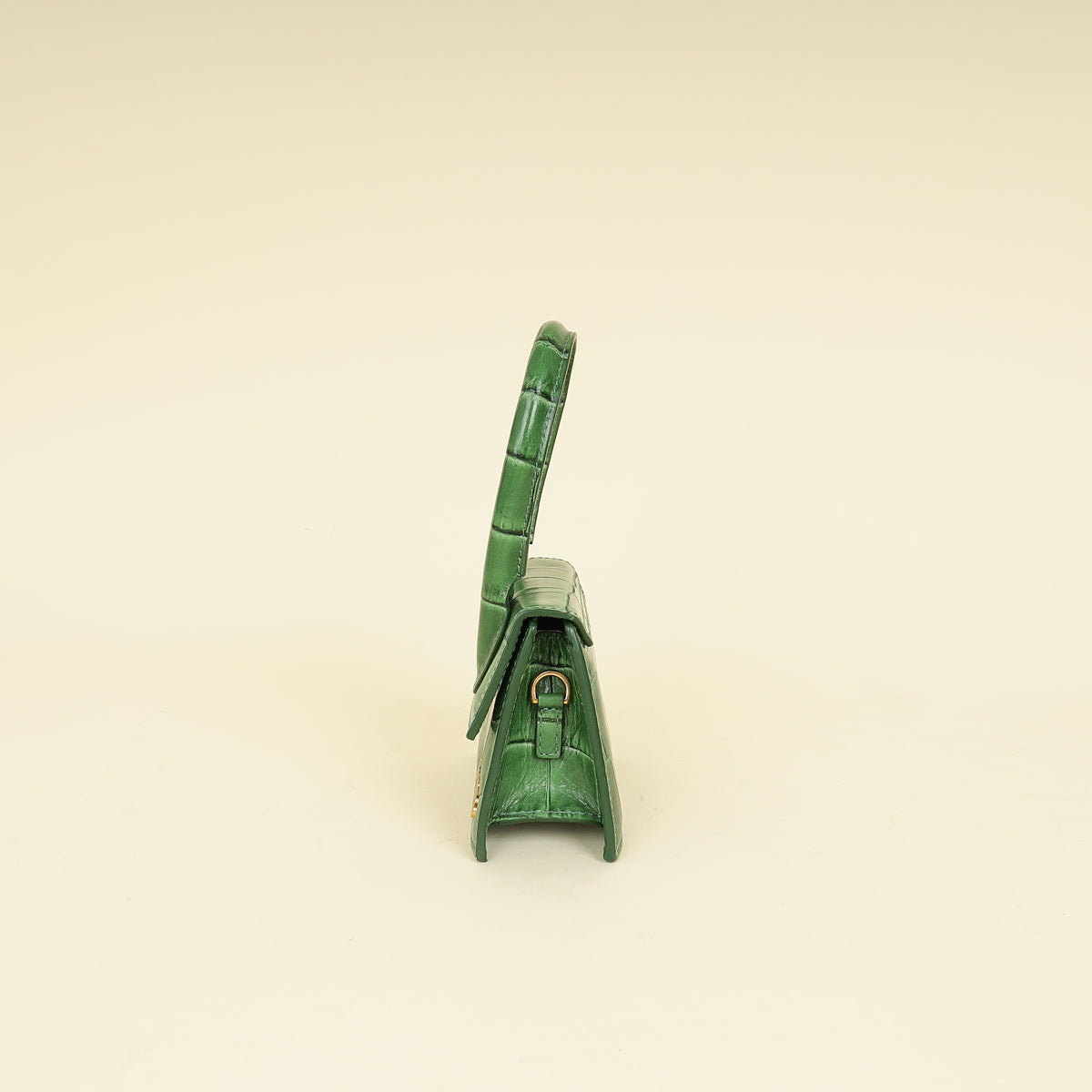 Jacquemus Green Croco Embossed Chiquito Mini Bag