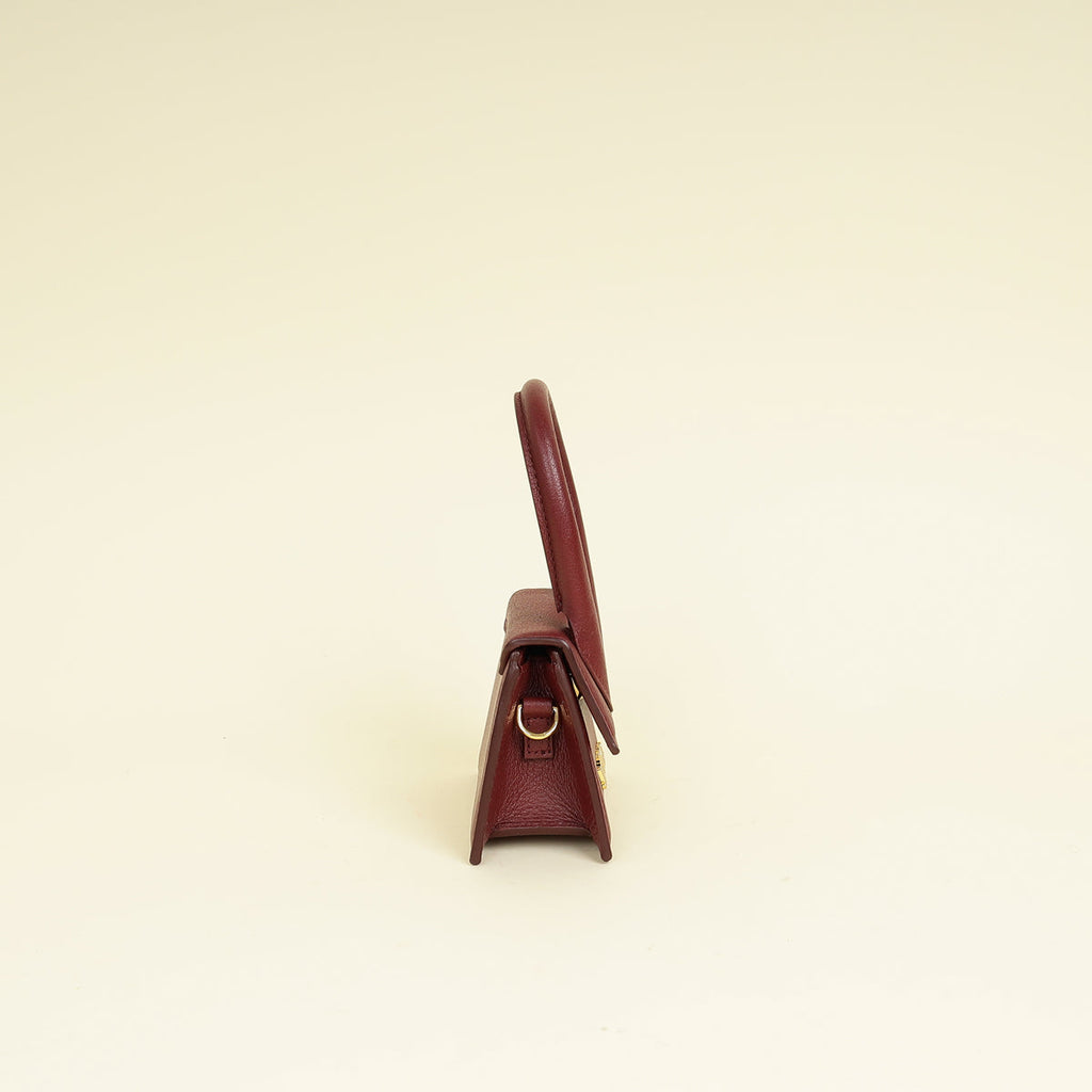 Jacquemus Burgundy Le Chiquito Mini Bag