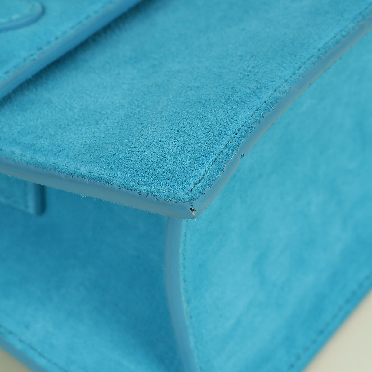 Jacquemus Turquoise Suede Le Chiquito Moyen Bag