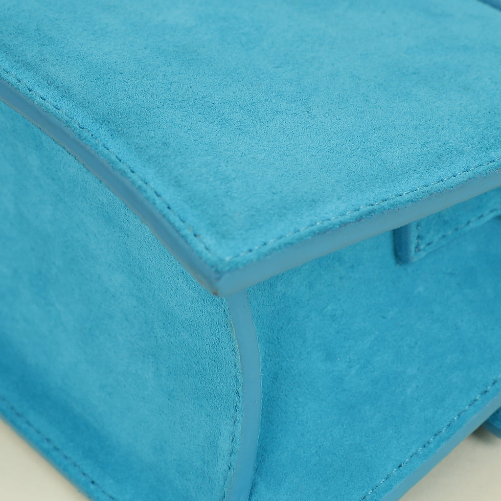 Jacquemus Turquoise Suede Le Chiquito Moyen Bag