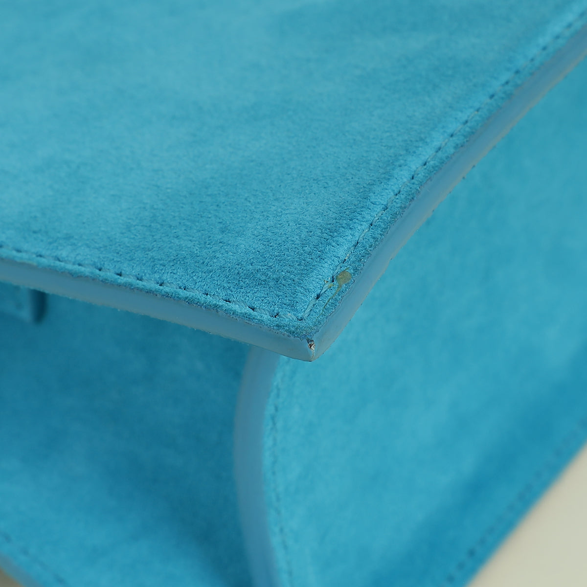 Jacquemus Turquoise Suede Le Chiquito Moyen Bag