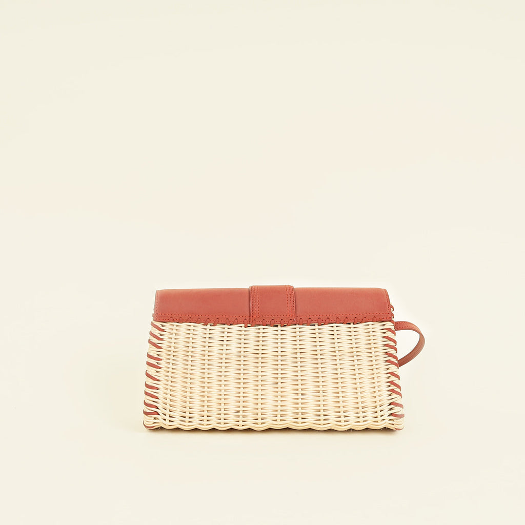 Jacquemus Rust Le Bambino Long Osier Bag