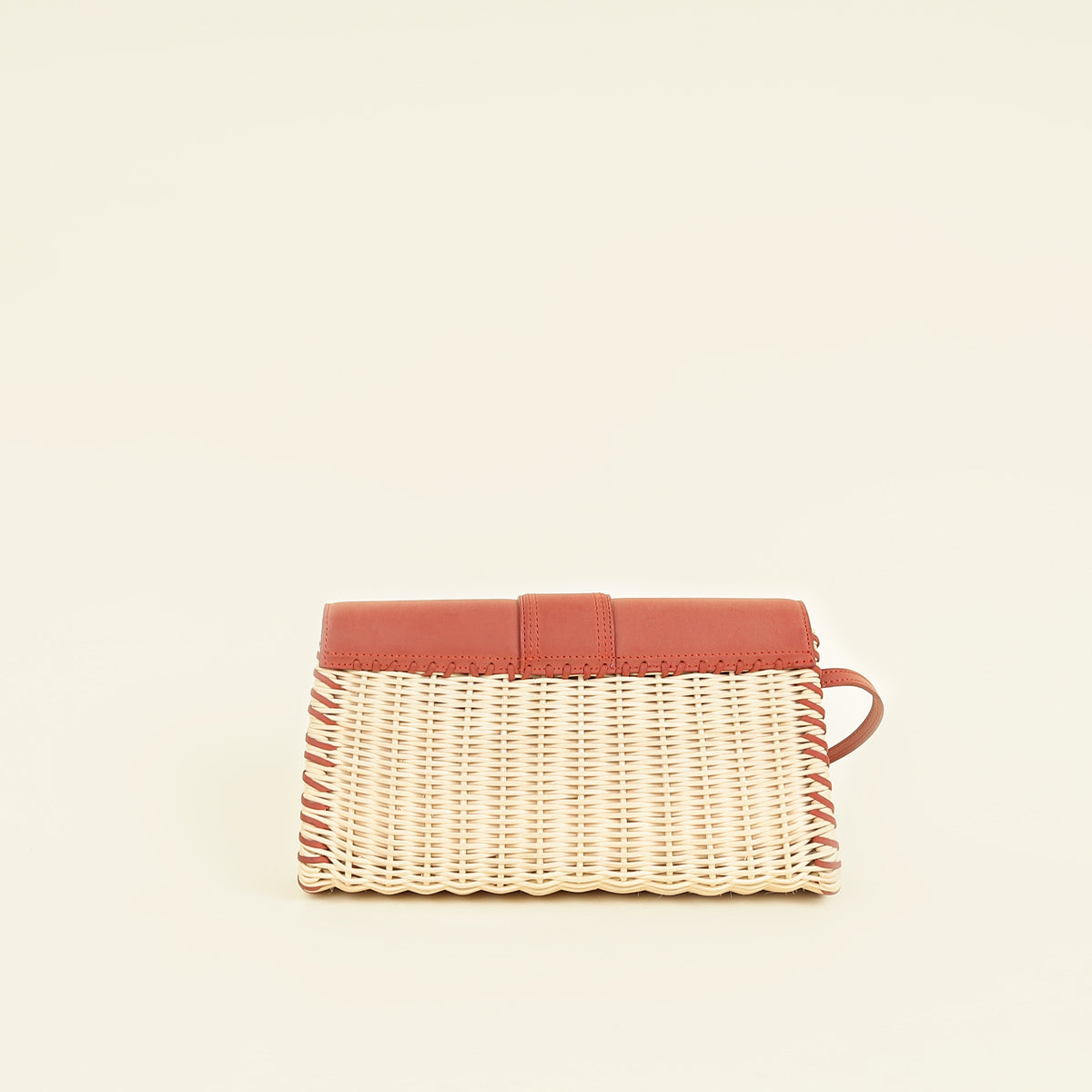 Jacquemus Rust Le Bambino Long Osier Bag