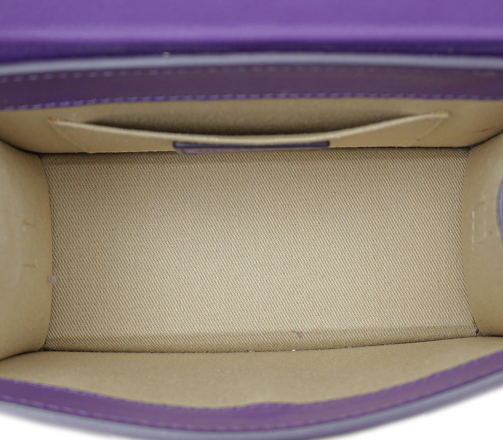 Jacquemus Purple Le Chiquito Noeud Le Raphia Coiled Handbag