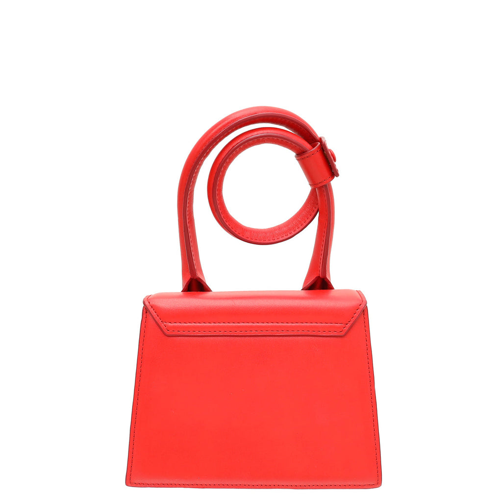 Jacquemus Red Le Chiquito Noeud Les Classiques Coiled Handle Bag