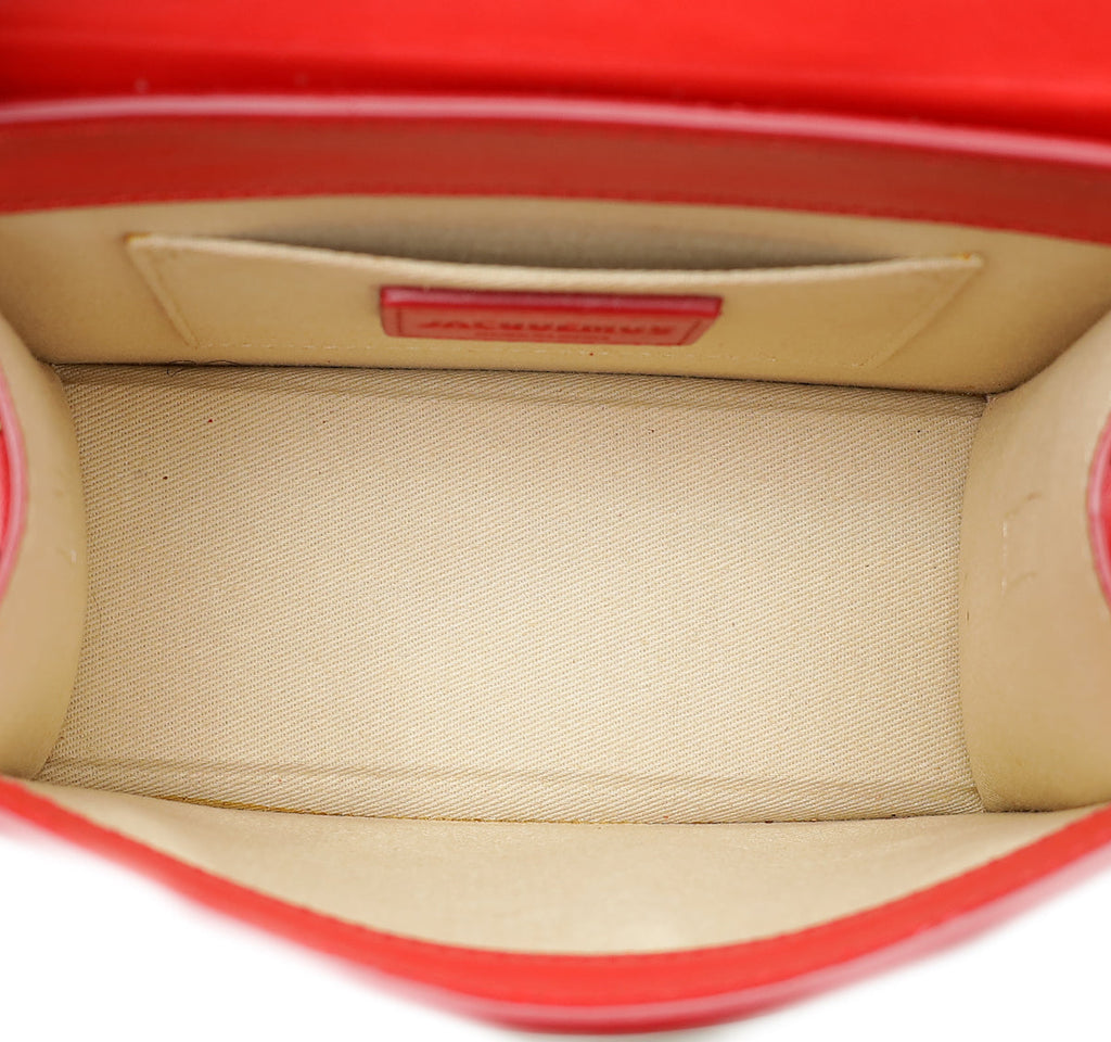 Jacquemus Red Le Chiquito Noeud Les Classiques Coiled Handle Bag