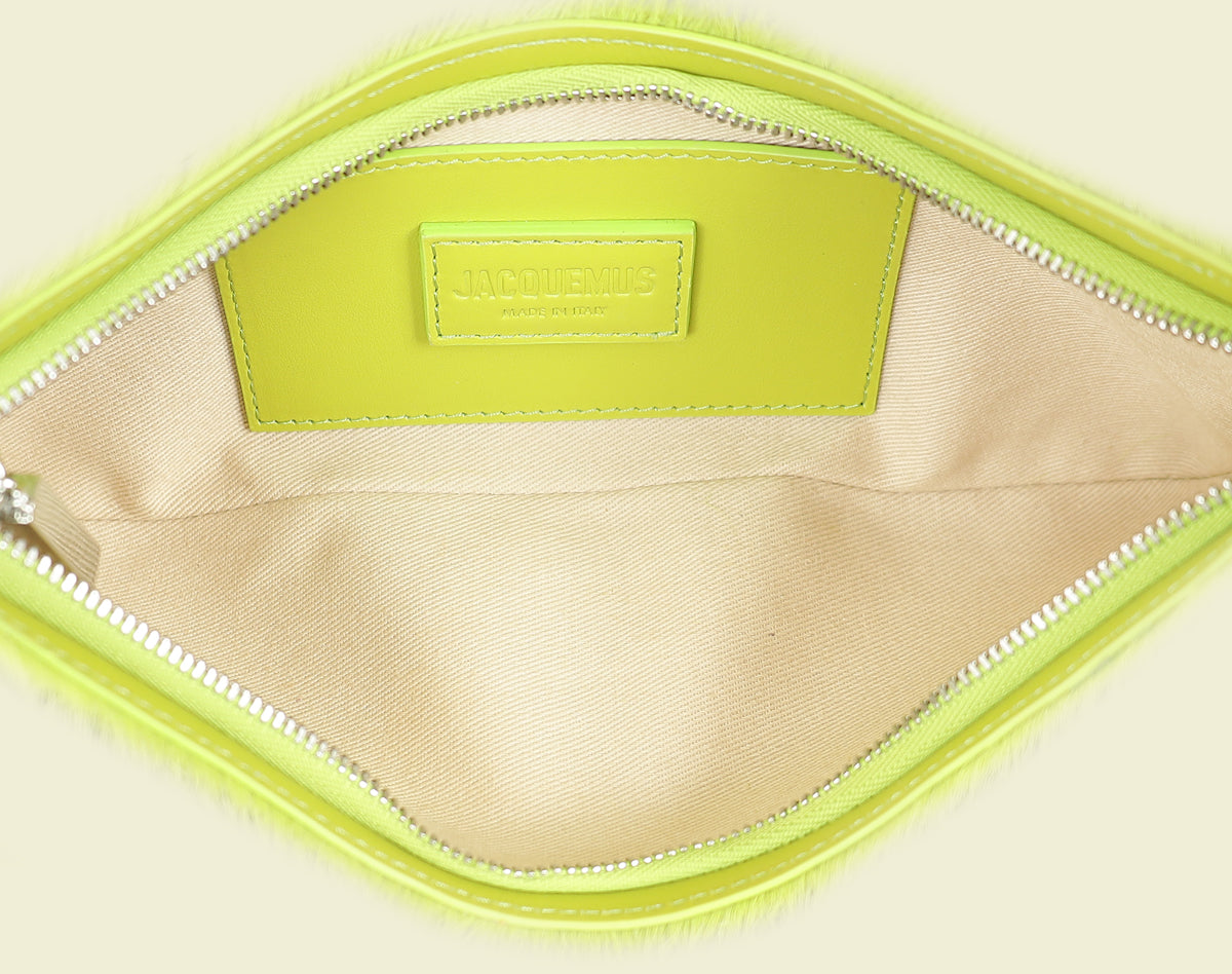Jacquemus Kiwi Le Bisou Perle Zip Shoulder Bag