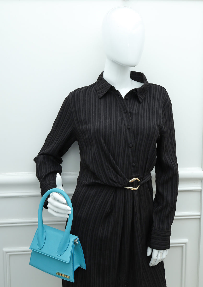 Jacquemus Turquoise Le Chiquito Medium Top-Handle Bag