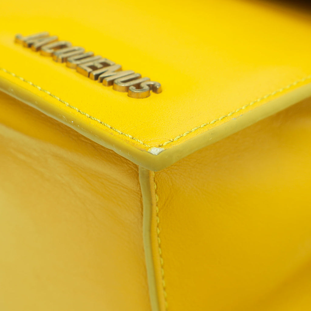Jacquemus Yellow Le Chiquito Noeud Top Handle Large Bag