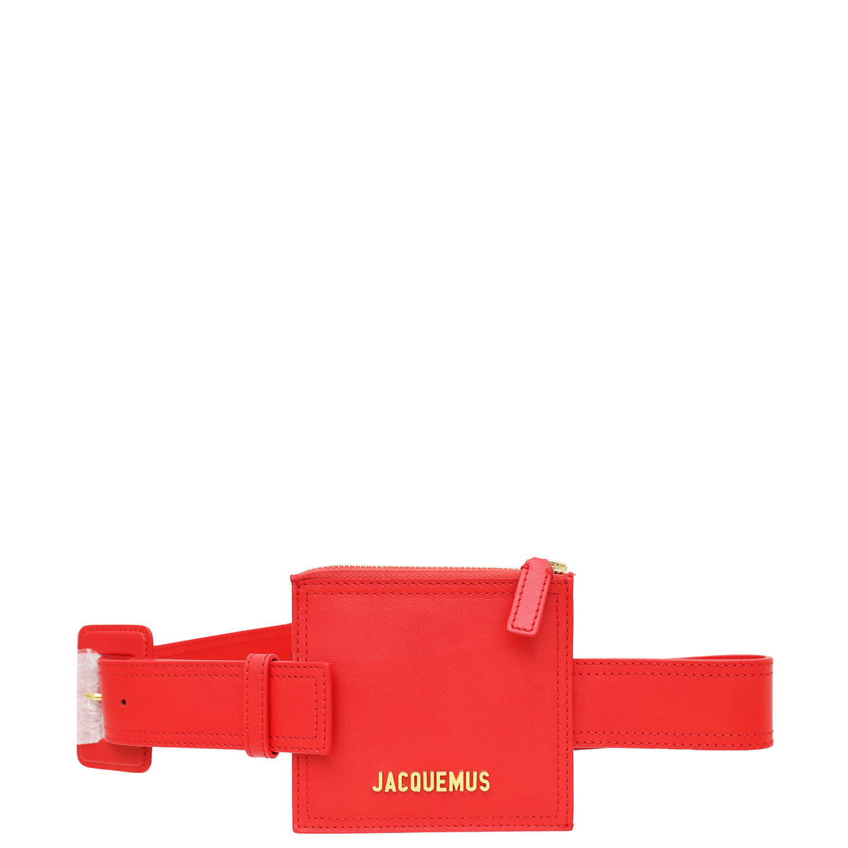 Jacquemus Red La Ceinture Carree Pouch Belt