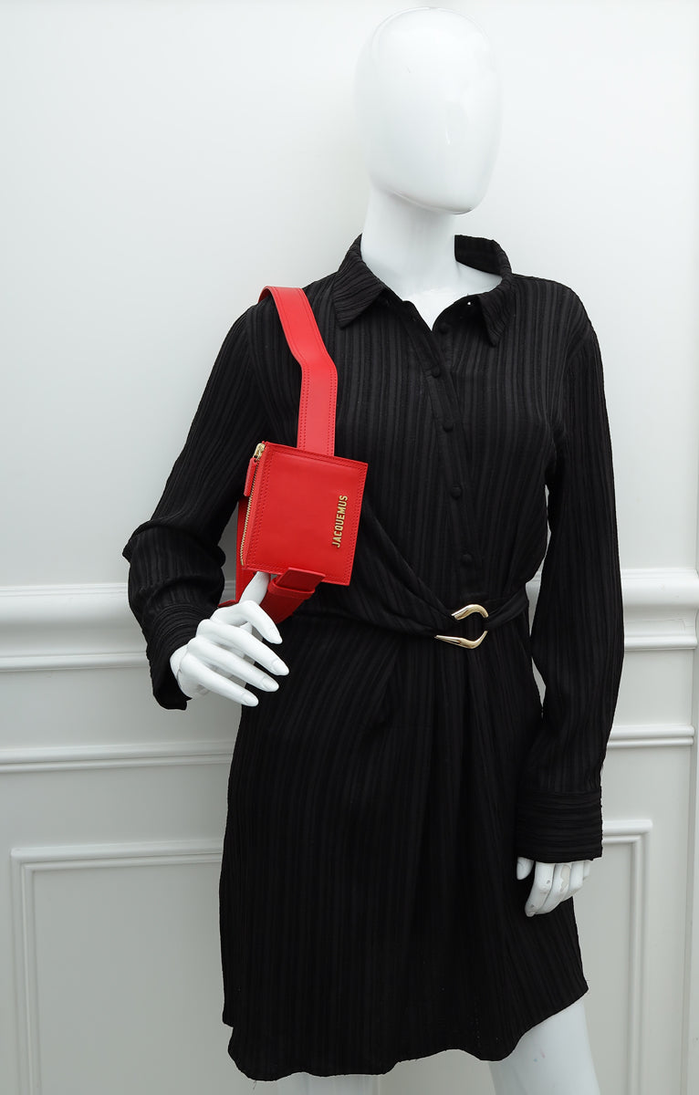 Jacquemus Red La Ceinture Carree Pouch Belt
