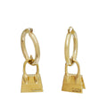 Jacquemus Gold Chiquito Pendant Hoop Earrings