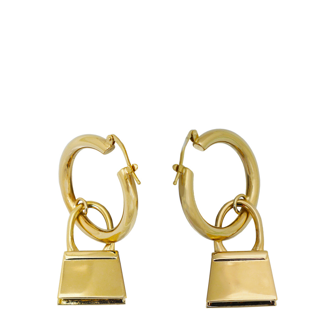 Jacquemus Gold Chiquito Pendant Hoop Earrings