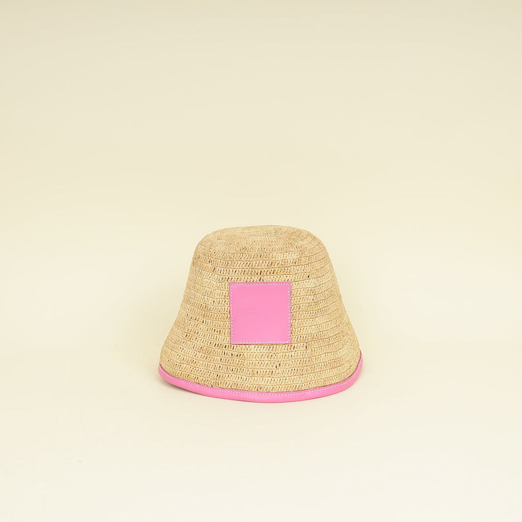 Jacquemus Bicolor Raffia Le Bob Soli Bucket