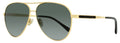 Jimmy Choo Pilot Sunglasses Jimena 2M29O Gold/Black 60mm Gold Black