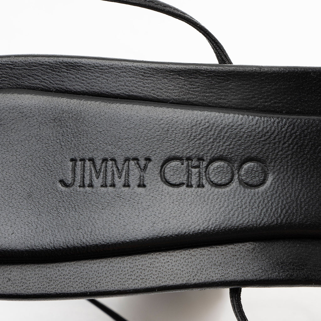 Jimmy Choo Braided Nappa Diosa Lace Up Sandals - Size 8 / 38