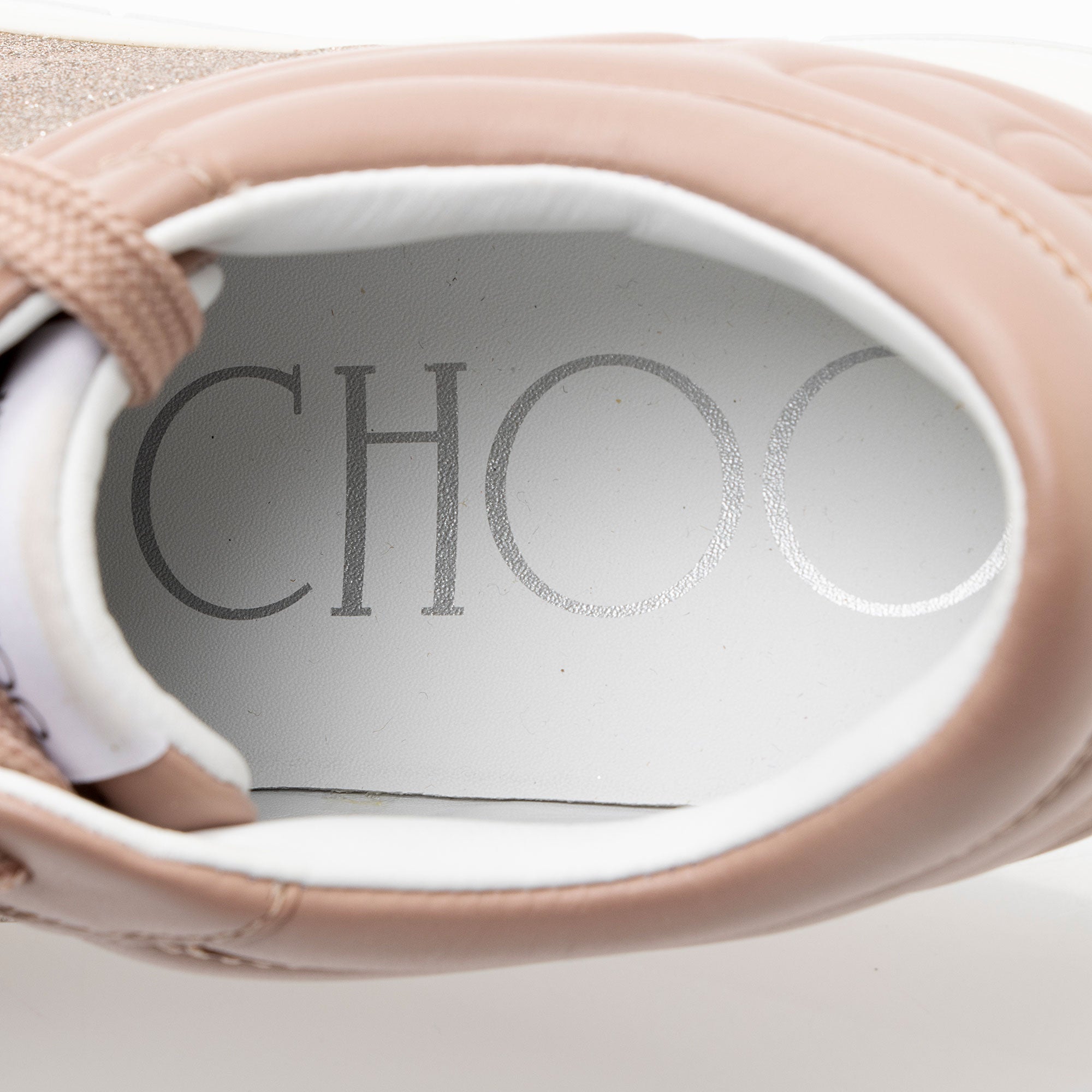 Jimmy Choo Calfskin Glitter Hawaii Sneakers - Size 7 / 37 (SHF-urHQPt)