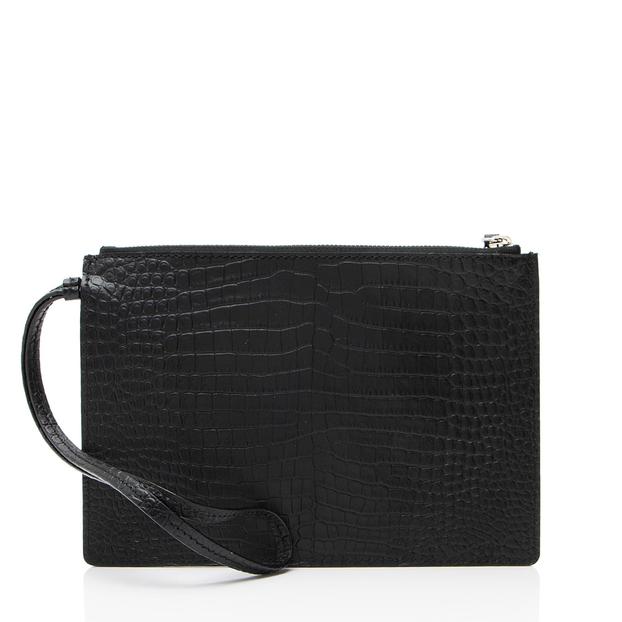 Jimmy Choo Croc Embossed Leather Pochette