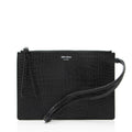 Jimmy Choo Croc Embossed Leather Pochette