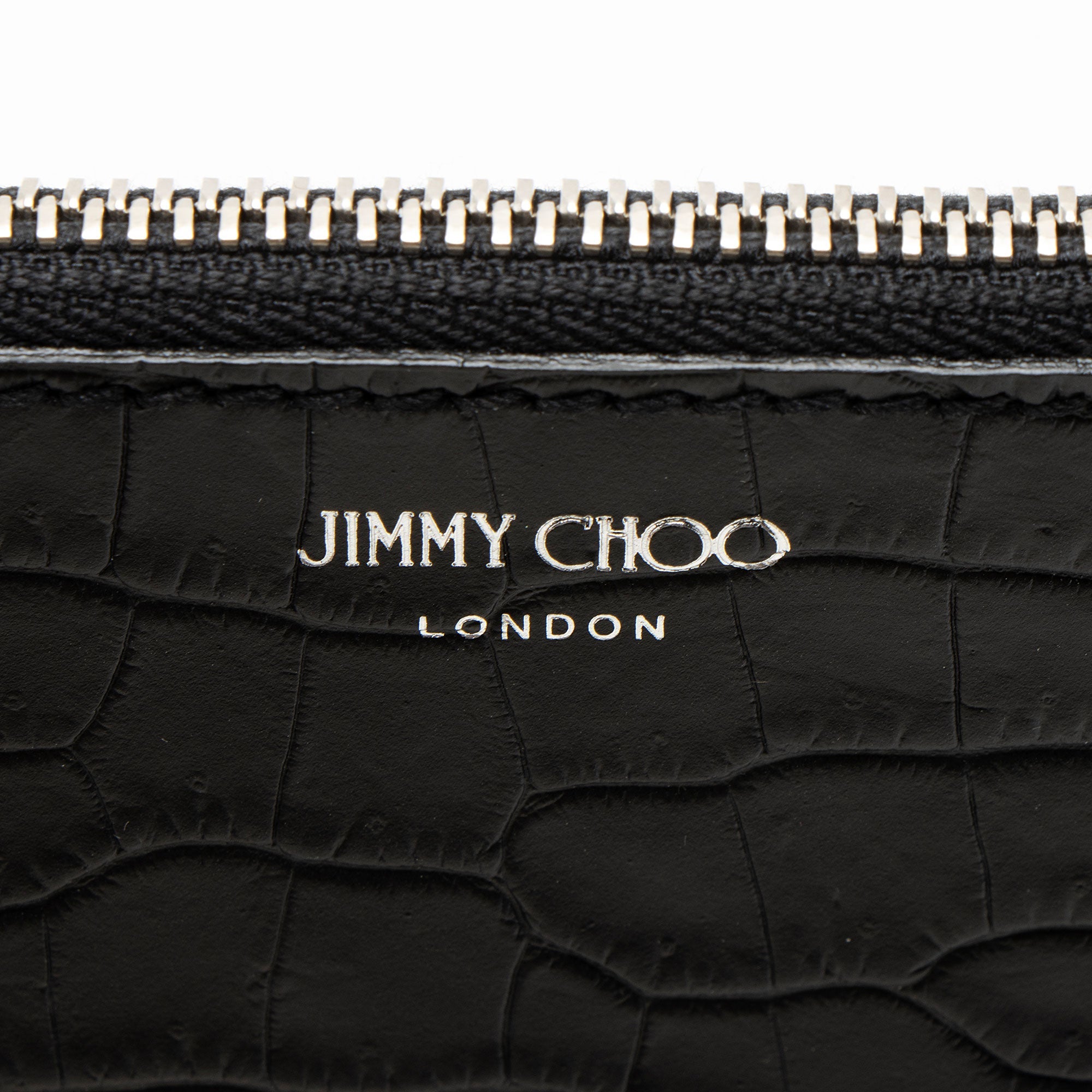 Jimmy Choo Croc Embossed Leather Pochette