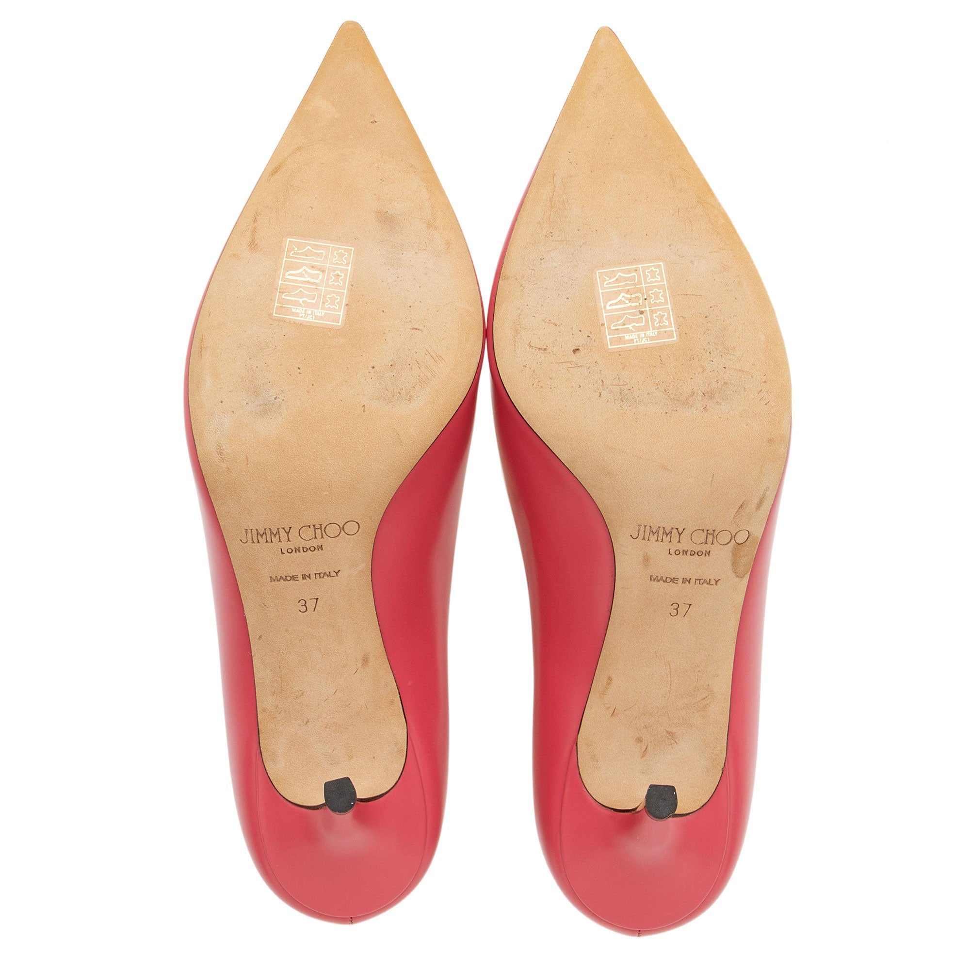 Jimmy Choo Leather Love 85 Pumps - Size 7 / 37