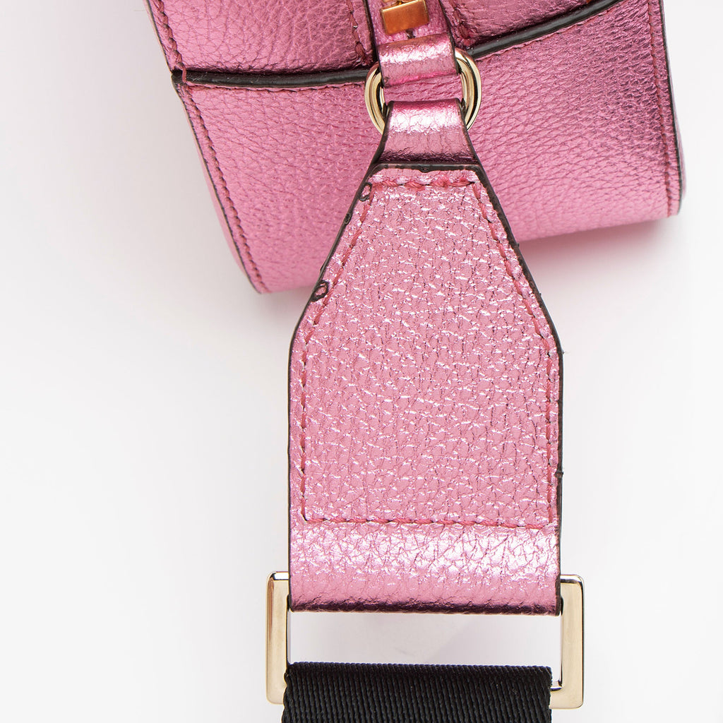 Jimmy Choo Metallic Calfskin Balti Camera Bag