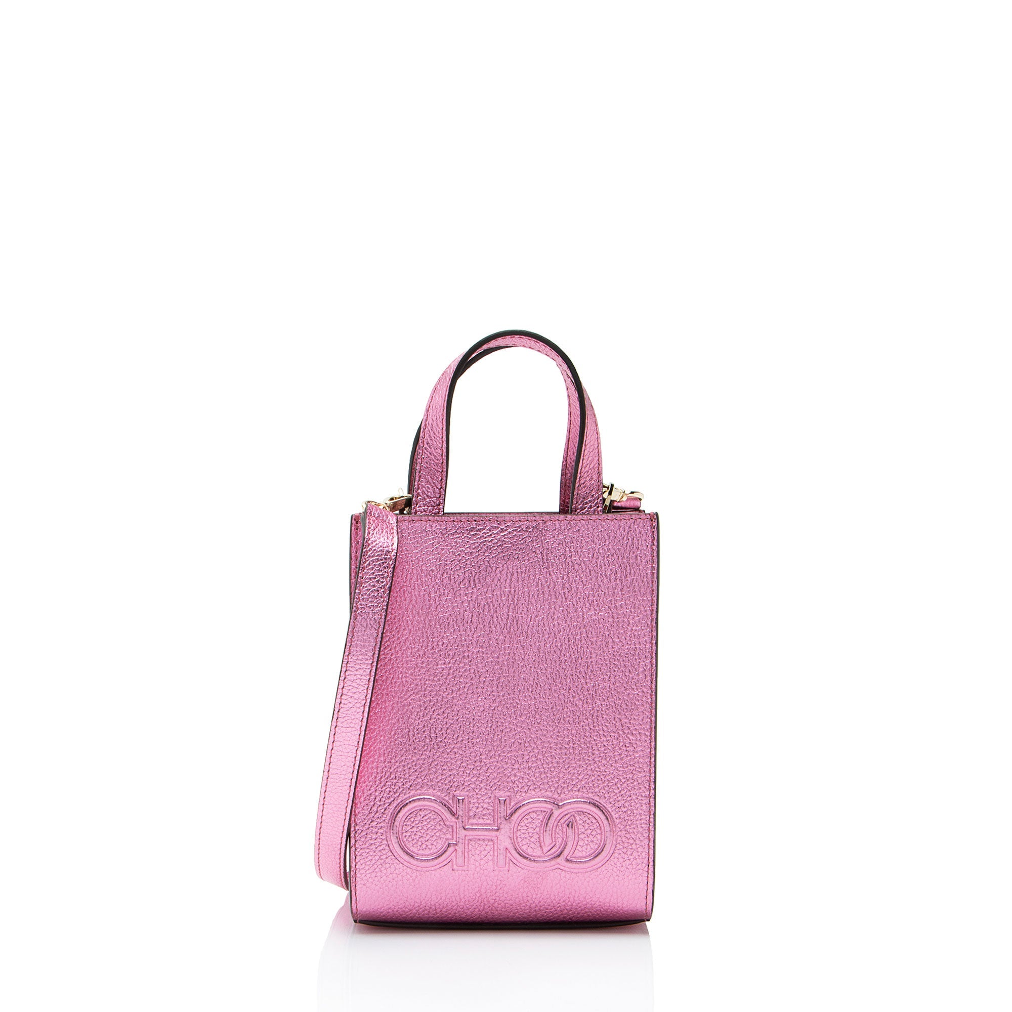 Jimmy Choo Metallic Leather Mini Tote