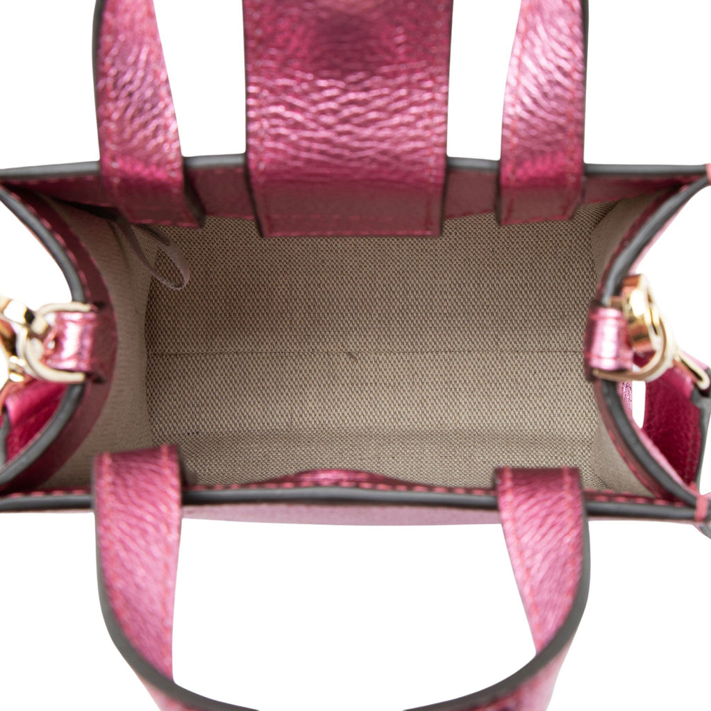 Jimmy Choo Metallic Leather Mini Tote