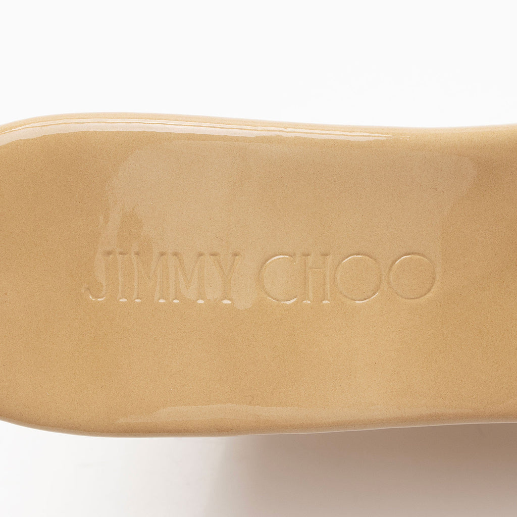 Jimmy Choo Patent Leather Cork Wedge Sandals - Size 8 / 38 - FINAL SALE