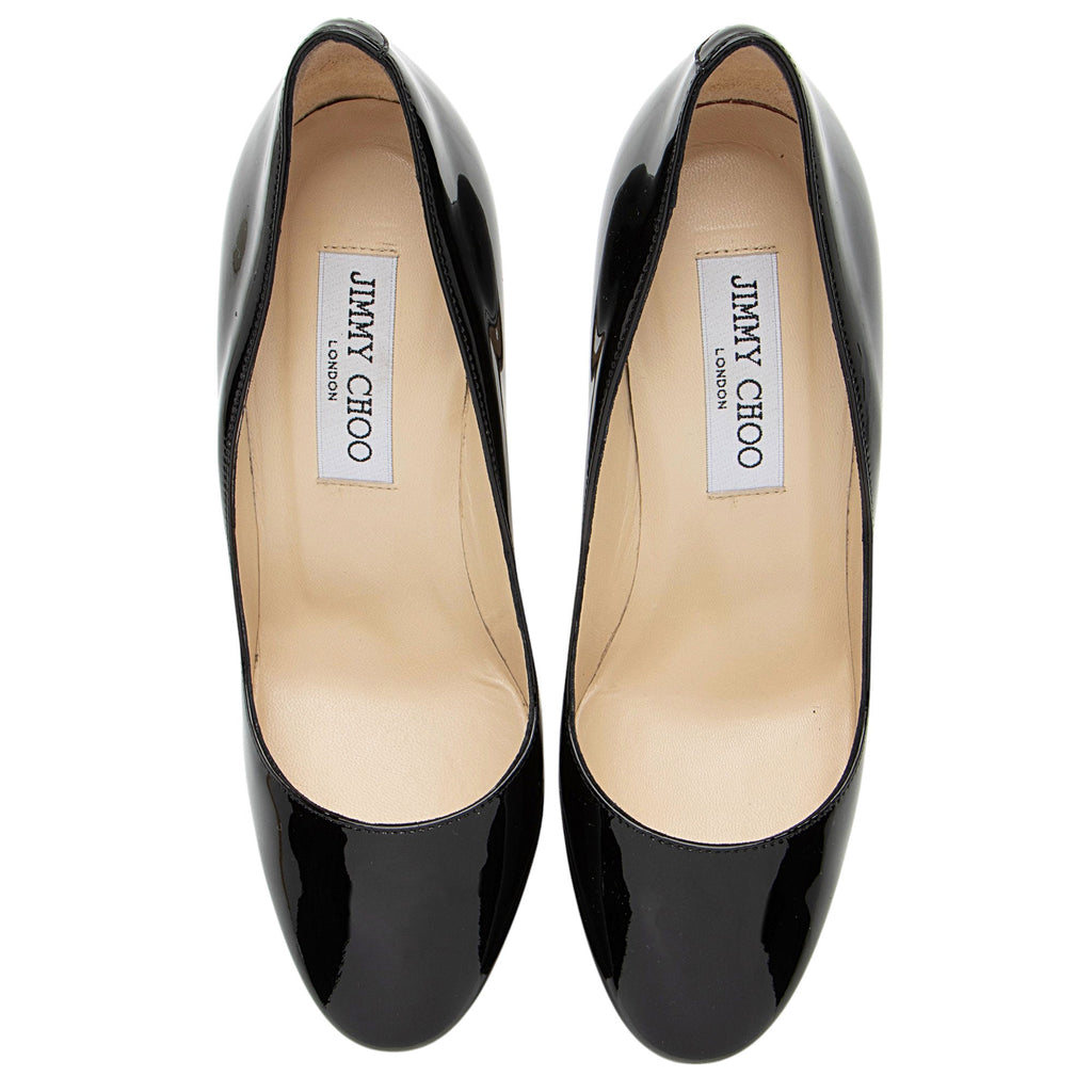 Jimmy Choo Patent Leather Cosmic Platform Pumps - Size 6.5 / 36.5